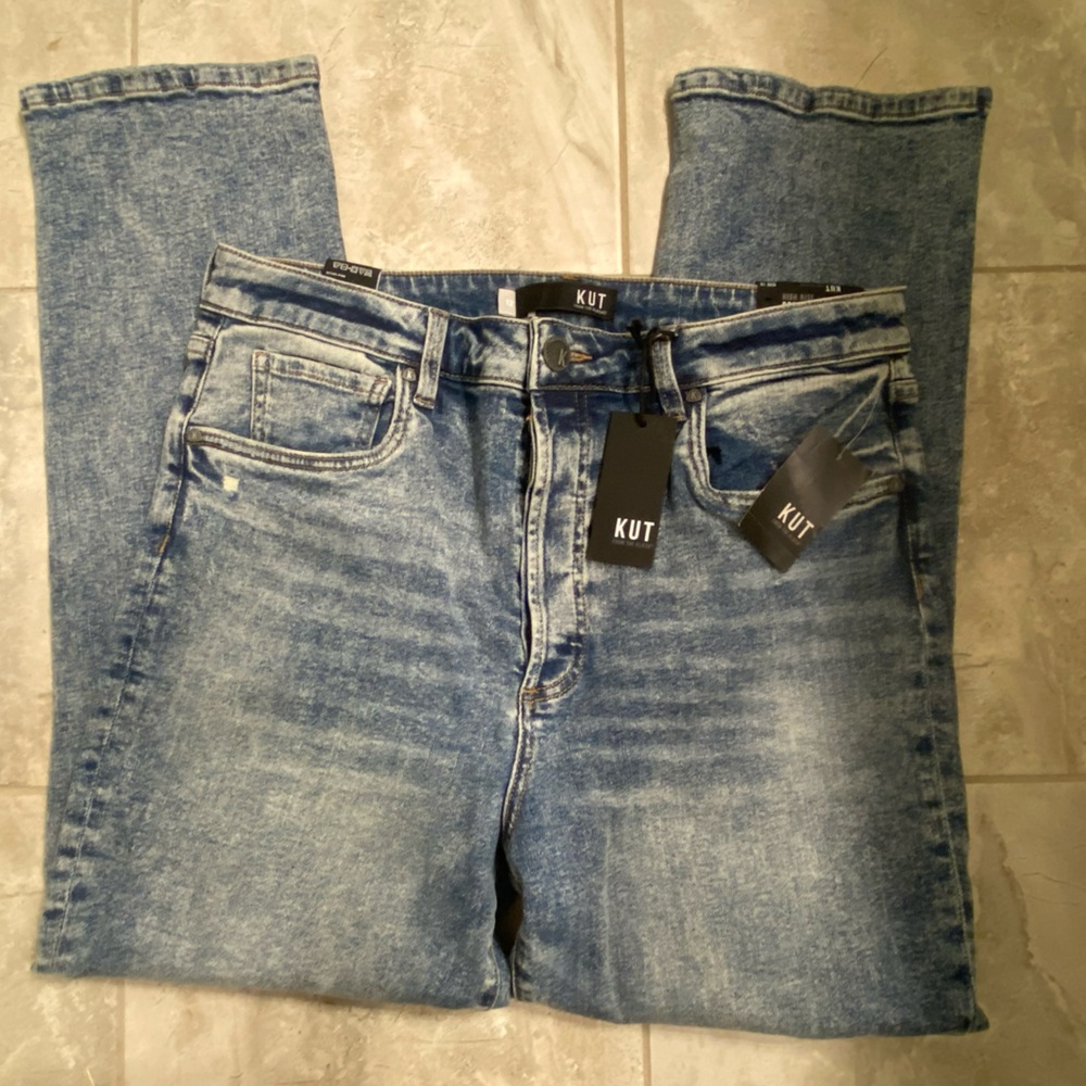 NWT Kut from the Kloth ROSA high rise crop vintage straight leg Jeans